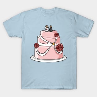 Wedding cake cartoon illustration T-Shirt